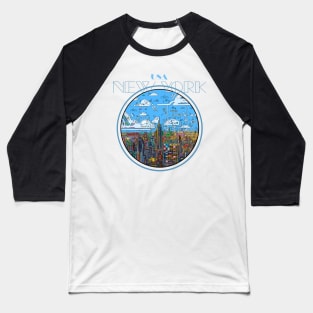 new york skyline Baseball T-Shirt